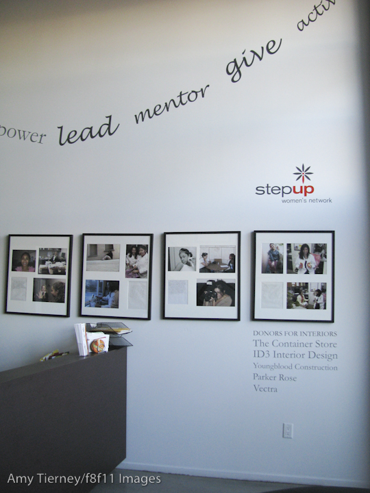 vertical of step up photos in SUWN office